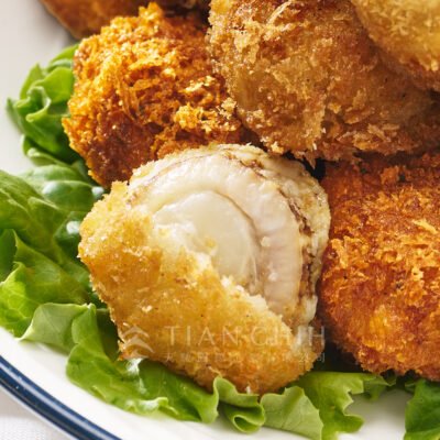 Fried scallops