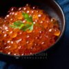 Pink salmon roe soaked in Japanese soy sauce