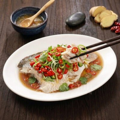 椒麻鱸魚排